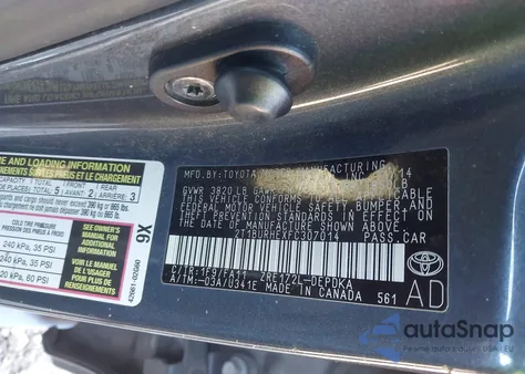 2015 Toyota Corolla L z USA, uszkodzony, nr VIN 2T1BURHEXFC307014